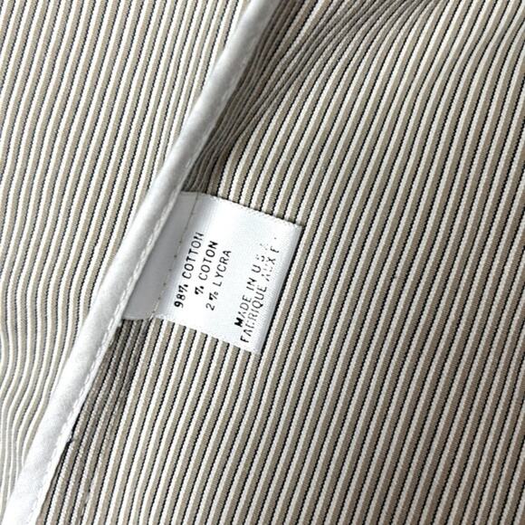 Theory Pin Stripe Tan White Black striped Blazer Jacket size 2 - Picture 6 of 7